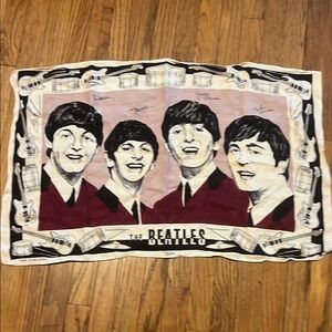 Vintage Ulster The Beatles pure Irish linen wall hanging